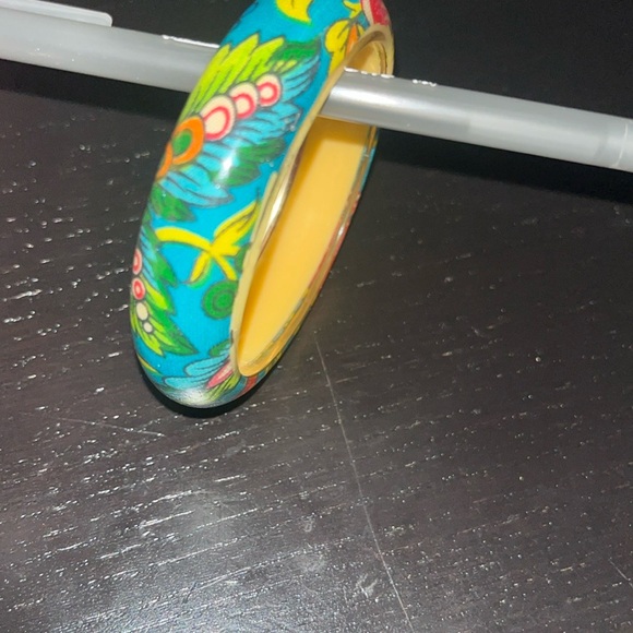Floral Multicolor Bangle Bracelet - Picture 2 of 5